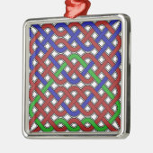 Blauwe, groene en rode Keltische knopen Metalen Ornament (Links)