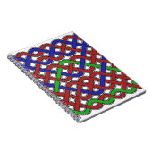 Blauwe, groene en rode Keltische knopen Notitieboek (Rechterzijde)