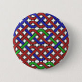 Blauwe, groene en rode Keltische knopen Ronde Button 5,7 Cm (Voorkant)