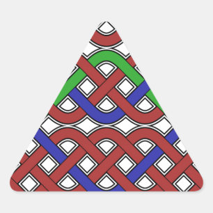 Blauwe, groene en rode Keltische knopen Sticker