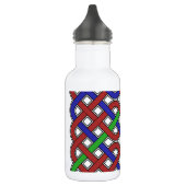 Blauwe, groene en rode Keltische knopen Waterfles (Links)