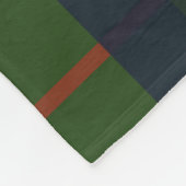 Blauwe groene en rode tartan speldenband fleece deken (Hoek)