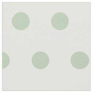 Blauwe/groene en witte grote poka dots stof