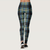 Blauwe, groene en zwarte Tartan Leggings (Achterkant)