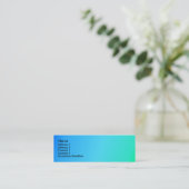 Blauwe Groene Envy Mini Visitekaartje (Staand voorkant)