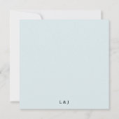 Blauwe groene eucalyptus Foliage Bouquet Weddensch Kaart (Achterkant)