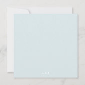 Blauwe groene eucalyptus Foliage Bouquet Wedding Kaart (Achterkant)