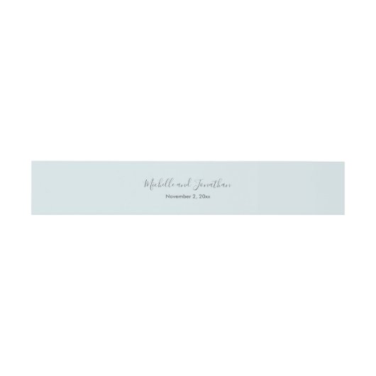 Blauwe groene eucalyptus Weddenschap Belly Ba Uitnodigingen Wikkel (Vlak)