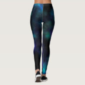 Blauwe groene galaxy Celestial Space Leggings (Achterkant)