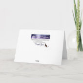 Blauwe/Groene Gestreept dankt u Wenskaart Bedankkaart (Achterkant)