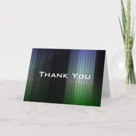 Blauwe/Groene Gestreept dankt u Wenskaart Bedankkaart