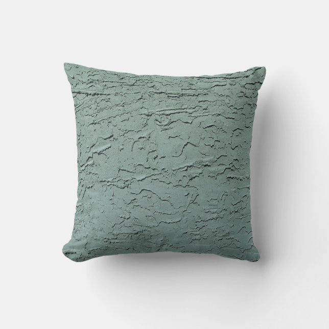Blauwe groene getextureerde piloot kussen (Voorkant)