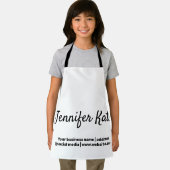 blauwe groene glitter waterverf voegt jouw naam lo schort (Insitu)