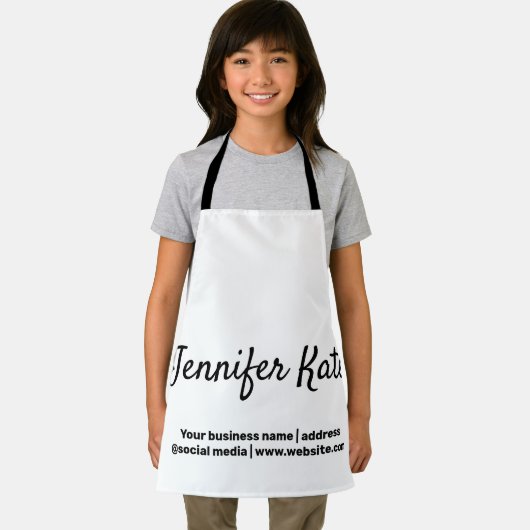 blauwe groene glitter waterverf voegt jouw naam lo schort (Insitu)