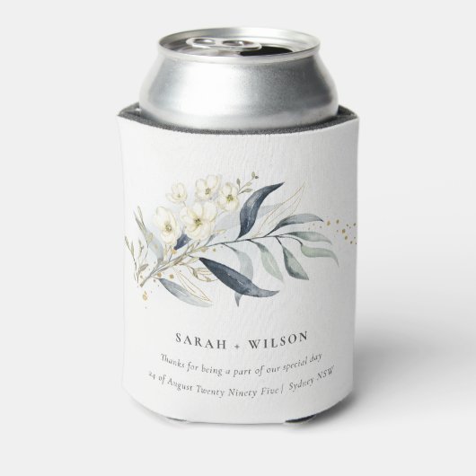 Blauwe groene goudmakerij blikjeskoeler (Blikje Achterkant)