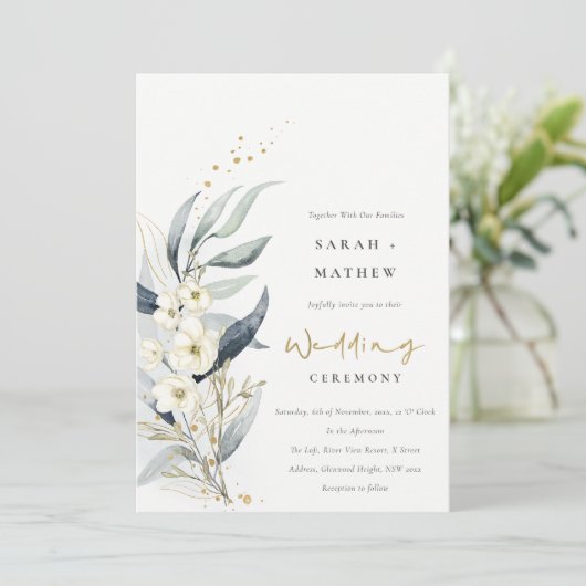 Blauwe groene goudmakerij kaart (Staand voorkant)