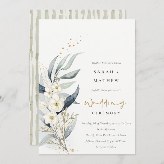 Blauwe groene goudmakerij kaart (Voorkant / Achterkant)