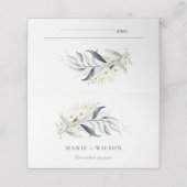 Blauwe groene goudmakerij plaatskaartje (Buitenkant ongevouwen)