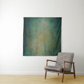 Blauwe groene gradiëntwand textuur wandkleed (In Situ (horizontaal))