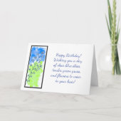 Blauwe groene grappige Birthday-kaart Kaart (Voorkant)