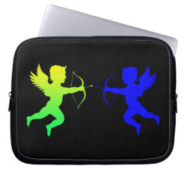 Blauwe groene Jongen Hoeken Neopreen laptophoes Laptop Sleeve