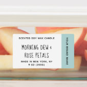 Blauwe groene kaarsenetiketten labels (Aangebracht)