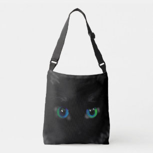 Blauwe Groene Kat Ogen Grappige Crossbody Tas