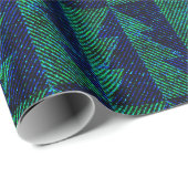 Blauwe, groene kerstbomen. cadeaupapier (Rol Hoek)