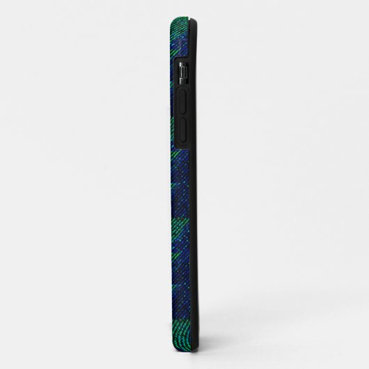 Blauwe, groene kerstbomen. Case-Mate iPhone case (Achterkant/links)