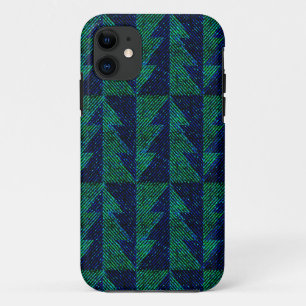 Blauwe, groene kerstbomen.  Case-Mate iPhone case