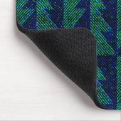 Blauwe, groene kerstbomen. muismat (Hoek)
