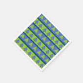 Blauwe groene kerstboom Geometrische strepen Servet (Hoek)