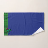 Blauwe groene kerstspelset en Holly Towel set Bad Handdoek (Handdoek)