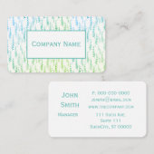 Blauwe groene klimbladeren visitekaartje (Voorkant / Achterkant)