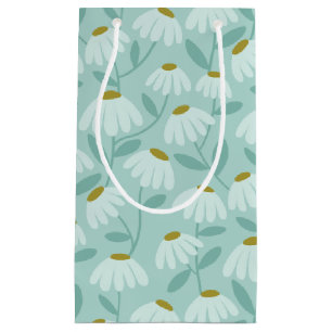 Blauwe & Groene Klimmadeliefjes Bloempatroon Klein Cadeauzakje