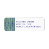 BLAUWE GROENE KNIT Retouradreslabels Etiket (Voorkant)