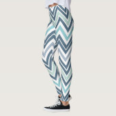Blauwe/groene Leggings van de vrouw Chervron (Links)