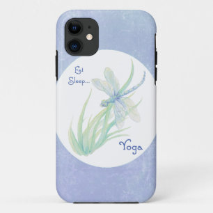 Blauwe, groene libel eten, slaap yoga Motivatie Case-Mate iPhone Case