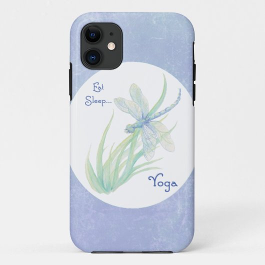 Blauwe, groene libel eten, slaap yoga Motivatie Case-Mate iPhone Case (Achterkant)
