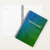 Blauwe groene maandelijkse Planner (Display)
