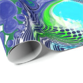 Blauwe groene marmer cadeaupapier (Rol Hoek)