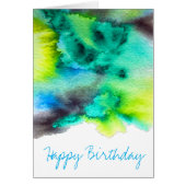 Blauwe groene marmer-kleurstof waterverf (Voorkant)