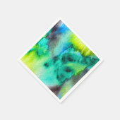 Blauwe groene marmer-kleurstof waterverf servet (Hoek)