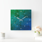 Blauwe groene marmer, regenboogkunst vierkante klok (Huis)