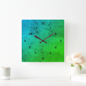 Blauwe groene marmer, regenboogkunst vierkante klok (Huis)