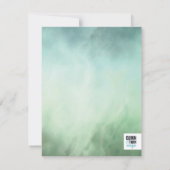 Blauwe groene marmergrens notitiekaartje (Achterkant)