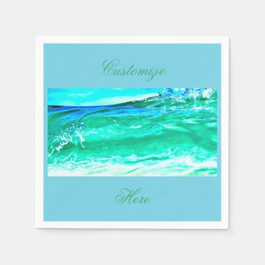 Blauwe/groene maui golf Thunder_Cove Servetten (Voorkant)