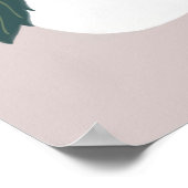  Blauwe Groene Meisjes Floral Illustratie Poster (Hoek)