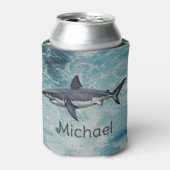 Blauwe Groene Oceaan haaienvis Gepersonaliseerd Blikjeskoeler (Blikje Voorkant)