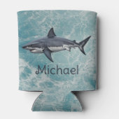 Blauwe Groene Oceaan haaienvis Gepersonaliseerd Blikjeskoeler (Achterkant)